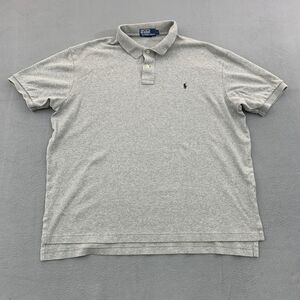 Polo Ralph Lauren Polo Shirt Mens XL Gray Blue Pony Short Sleeve